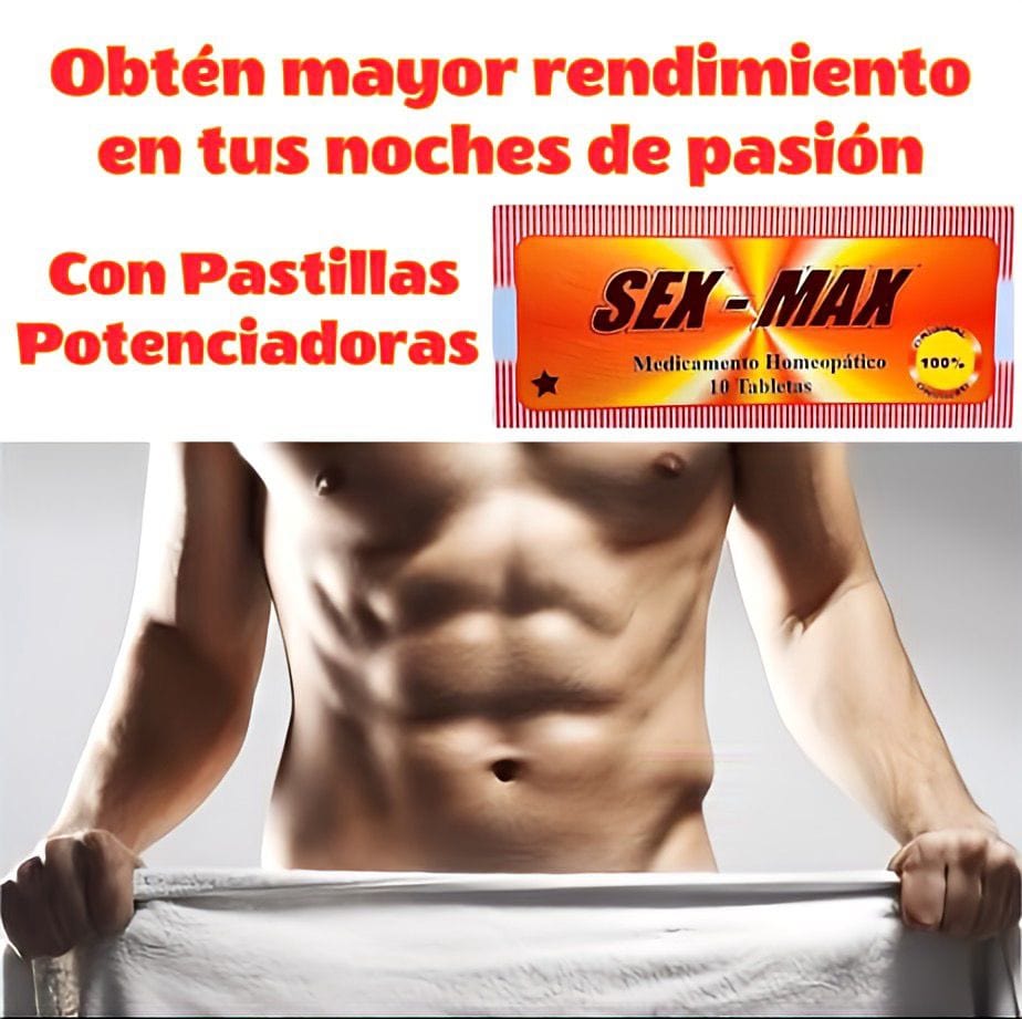 Pastillas Potenciadoras Sex Max (10 Cápsulas)