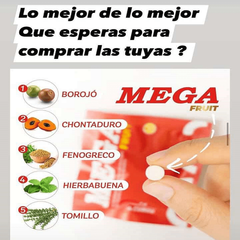 Mega Fruit x4 Pastillas