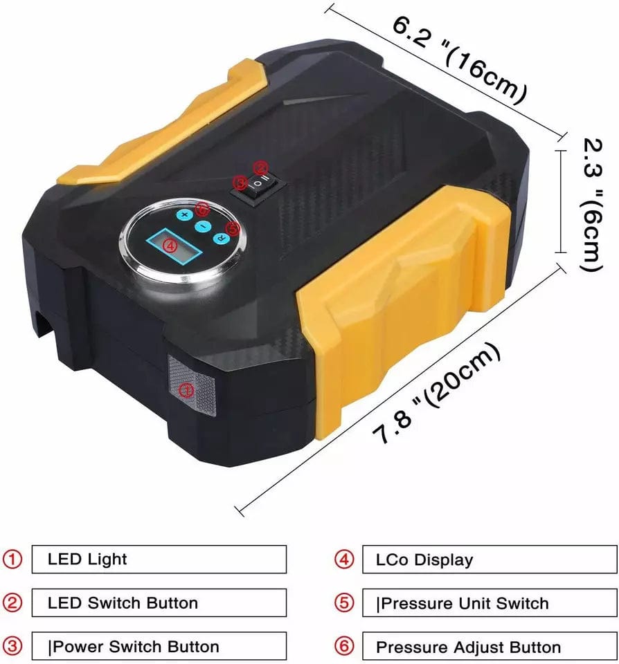 Bomba de Aire Portátil Con Linterna