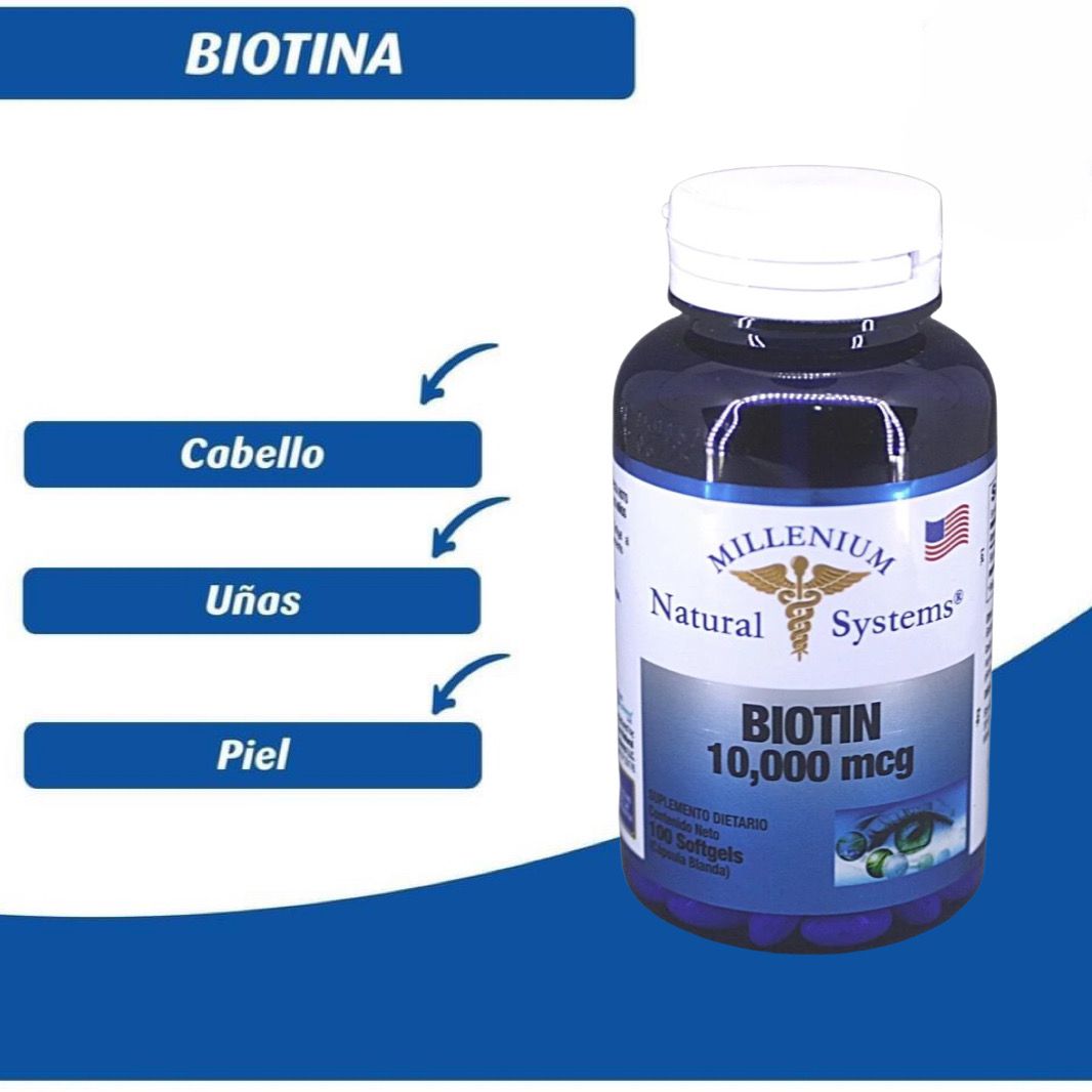 Biotin 10,000mcg (Cápsulas líquidas)
